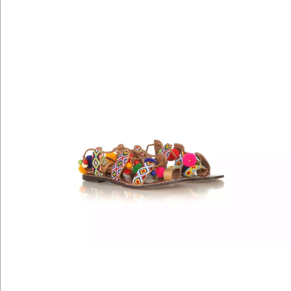 Sam Edelman lisabeth Pom Pom sandals 6.5 flats - Picture 1 of 7
